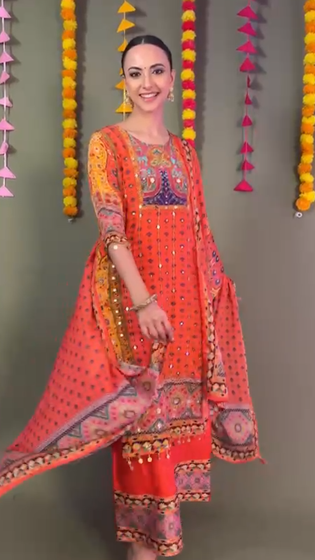 Crepe Plazo Set with Digital Print