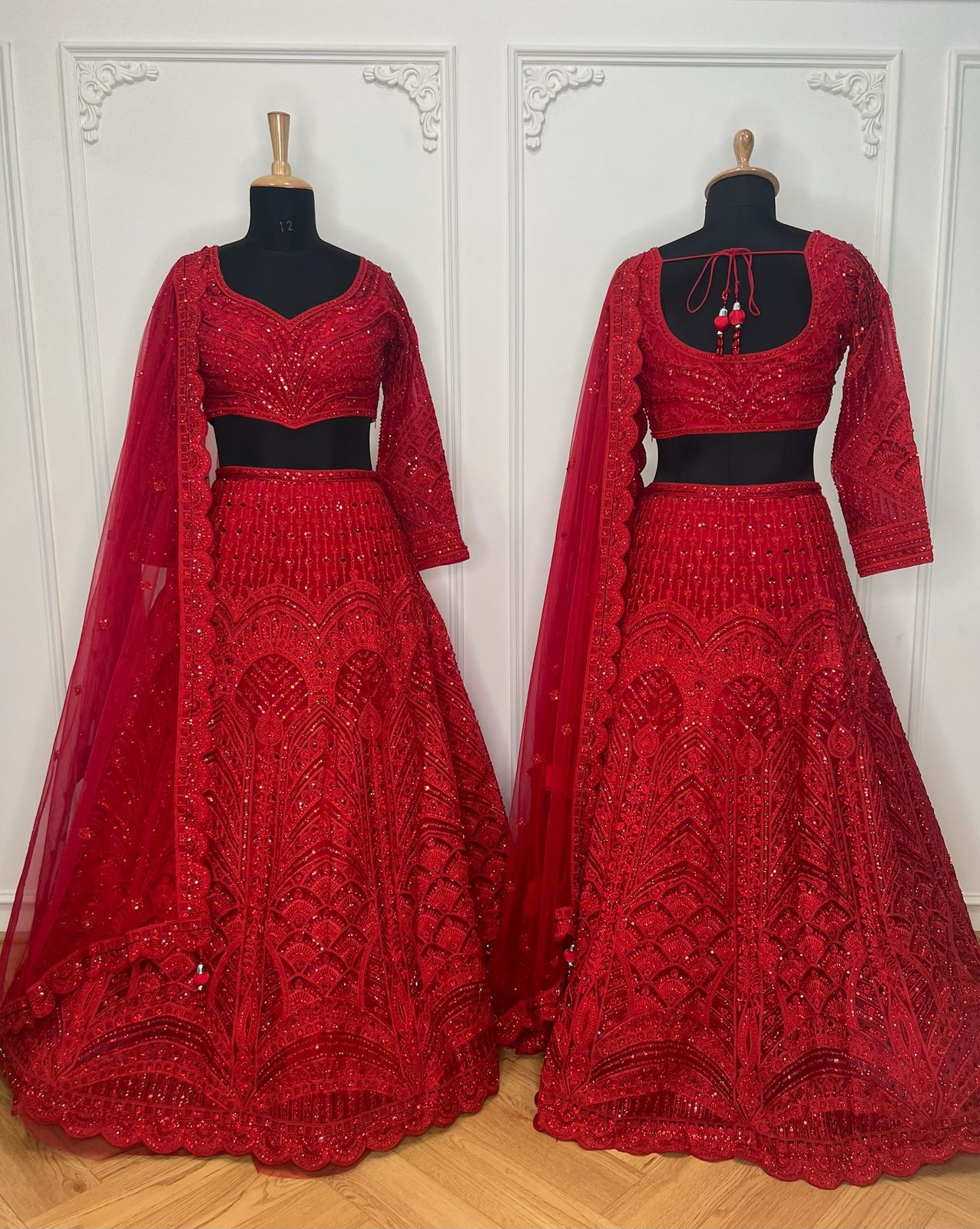 Designer Heavy Crop Top Set